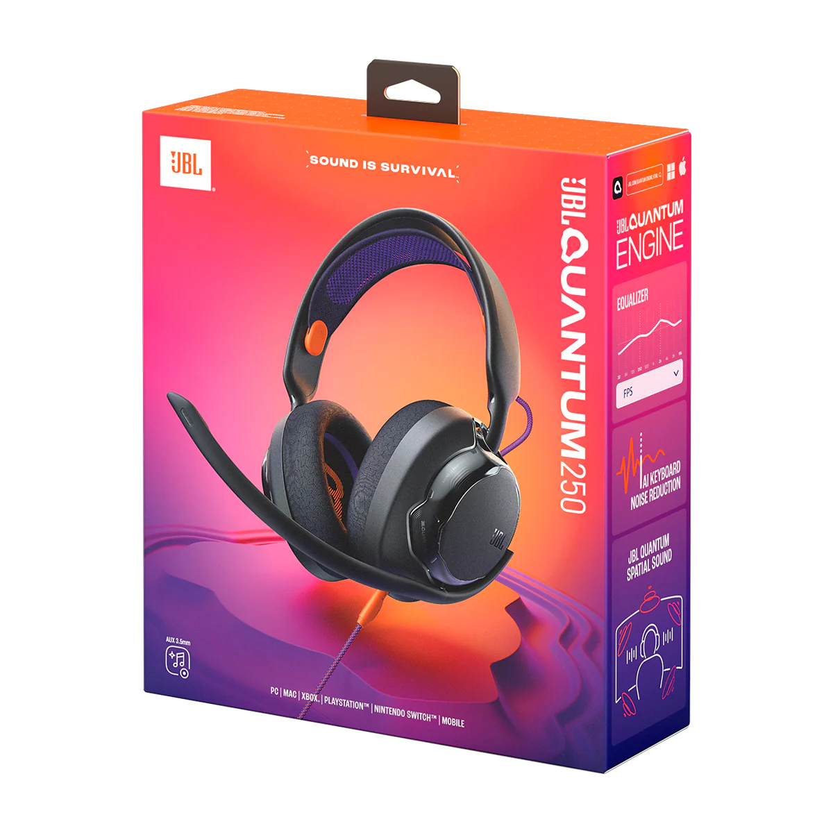 JBL Quantum 250 Headset Gaming Audífonos Over-Ear de Cable para Smartphones / MAC / PC / Consolas - Imagen 7