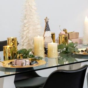 Decoracion luminosa led cera 7x7x15,5 2xaa