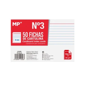 Fichas cartulina rayadas nº3