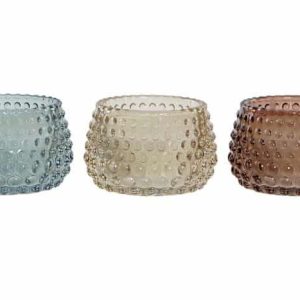 Vela cristal cera 8x8x5,5 3 surt.