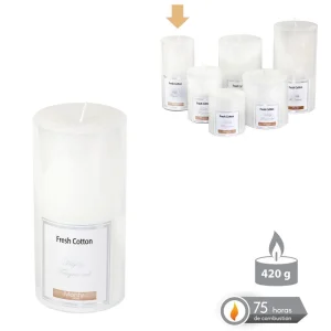 Vela Cilíndrica Perfumada Blanco 7 X 14 cm