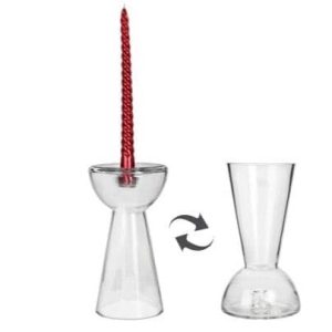 Florero / Candelabro Cristal Reversible "Dama"