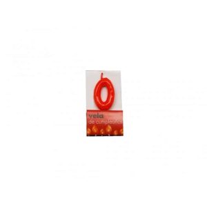 Vela Números rojo 6cm 1-2-3-4-5-6-7-8-9-0